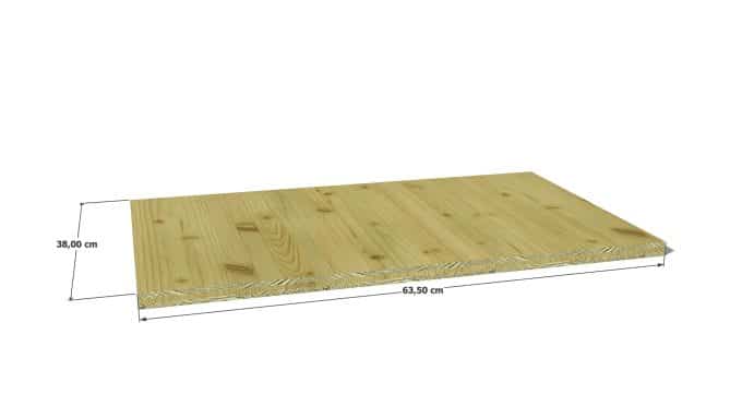 Panneau 3 plis en épicéa traité autoclave – Dimensions 635x380 mm – Épaisseur 19 mm