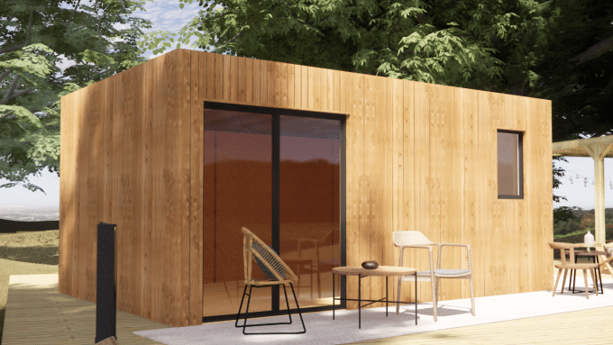 Bureau de jardin habitable en ossature bois
