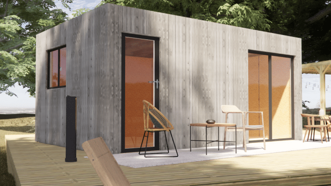 Maison de jardin habitable en ossature bois